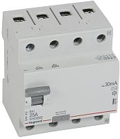 Выключатель дифференциального тока УЗО Legrand RX3 4п 25А 30мА 10,0кА тип AC фото Выключатель дифференциального тока УЗО Legrand RX3 4п 25А 30мА 10,0кА тип AC картинка